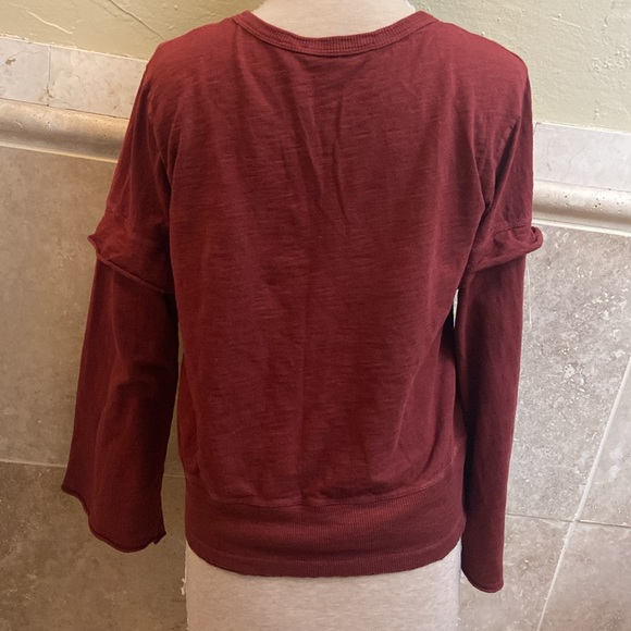 Wilt maroon bell sleeve top size M - Picture 4 of 7